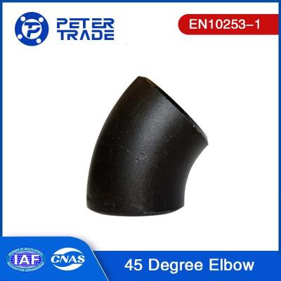 China EN10253-1 S235 S265 5D Butt Welding Pipe Fittings Carbon Steel 45 Degree Black Pipe Fitting Elbow for sale