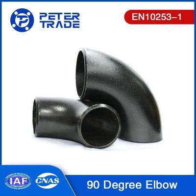 China 2D Radius EN10253-1 Carbon Steel Grade S235 S265 90 Degree Elbow Black Painting / Galvanized for sale