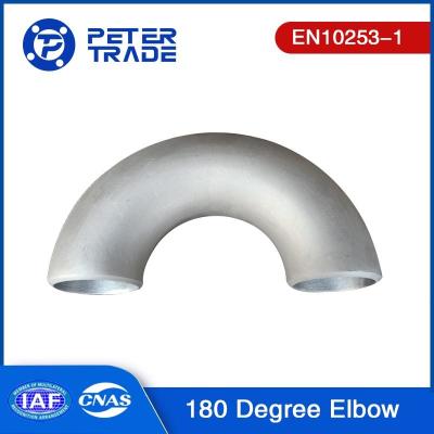 China 2D Radius EN10253-1 180 Degree Steel Pipe Elbow Bend DN 20 - DN 400 SCH10-XXS for sale