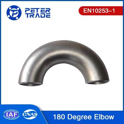 China EN10253-1 Acoplamento de tubos Cotovelo S235 S265 Butt weld aço carbono 5D Cotovelo de tubos de 180 graus à venda