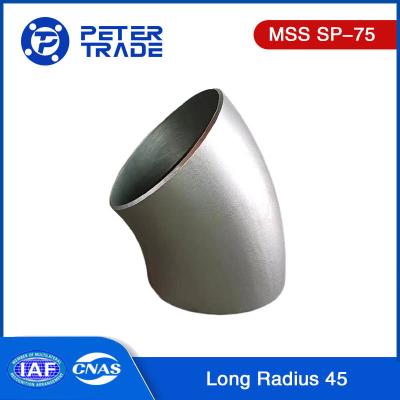 China MSS SP-75 Butt Weld Pipe Fittings WPHY 45 Degree Elbow Long Radius NPS 16 to NPS 60 for sale