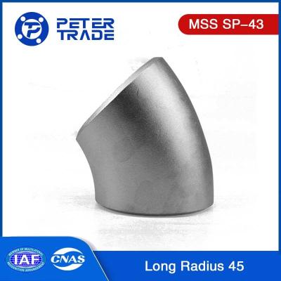 China MSS SP-43 1/2'' to 24'' Stainless Steel Butt Weld Pipe Fittings Long Radius Elbows 45 Degree Elbow for sale