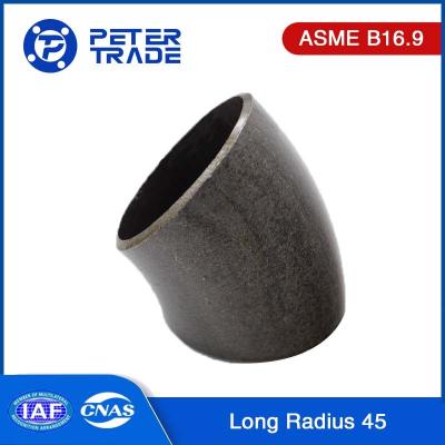 Китай ASME B16.9 Углеродистая сталь ASTM A105 Протяженный радиус локтевой трубы 45 градусов продается