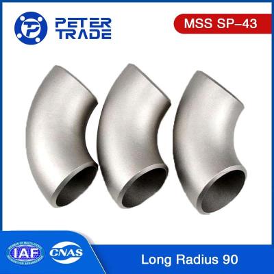 China MSS SP-43 ASTM A403 Long Radius Elbows 90 Degree Stainless Steel Butt Welding Fittings for sale