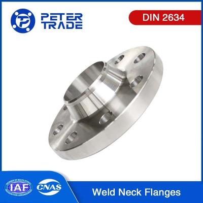 China DIN 2634 Flange PN25 ASTM A105 / ASTM A182 F304 / ASTM A694 F52 Weld Neck Raised Face Flanges for sale