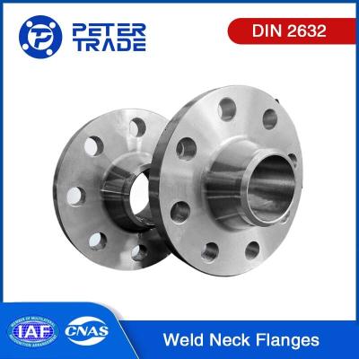 China DIN 2632 Q235 / A105 / A694 F42 Carbon Steel and Stainless Steel Weld Neck Flange PN10 WNRF A105 SS304 DN10-DN3000 for sale