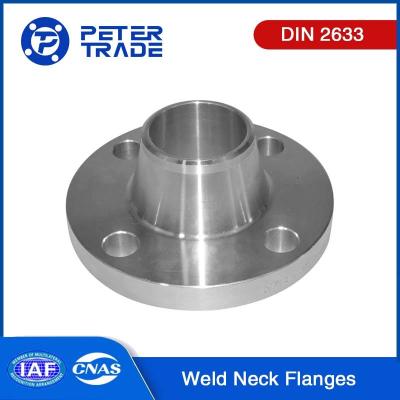 China DIN 2633 A105 Carbon Steel/A182 SS304 SS316 Stainless Steel Weld Neck Flange DN10-DN2000 PN 16 For Oil And Gas Pipelines for sale