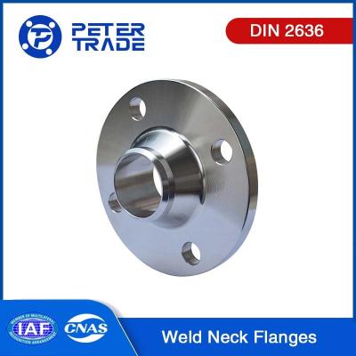 China DIN 2636 Flange de cuello de soldadura de acero al carbono y acero inoxidable de cara elevada WNRF PN64 para la industria química y petroquímica en venta