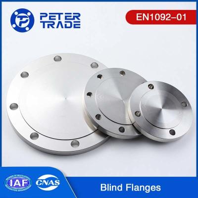 China ASTM A105 EN1092-01 Carbon Steel and Stainless Steel Blind Flanges PN25 BLFF Corrosion Resistant For Chemical Industry for sale