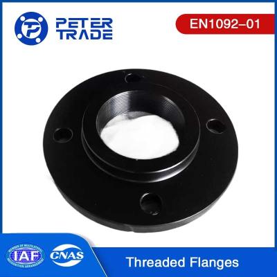 China EN1092-01 PN6 TYPE 13 DN 10 To DN 300 Carbon Steel A105 Raised Face Threaded Flanges THRF For Industrial Piping Systems for sale