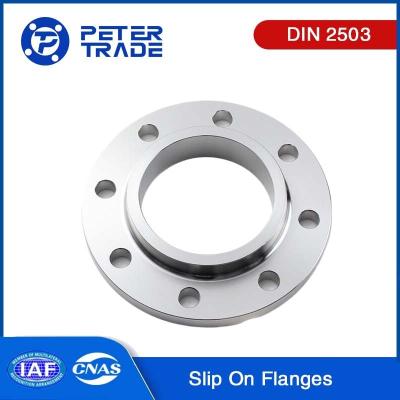 China DIN 2503 PN25 SO FF Slip On Flange Stainless Steel / Carbon Steel Flanges A105 For Oil and Gas Pipeline for sale