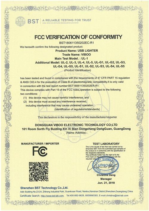 FCC - Dongguan Viboo Electronic Technology Co., Ltd.
