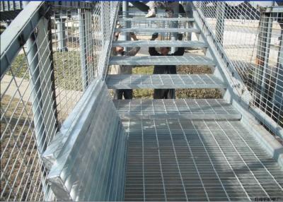 China 30 X 3 Safe Galvanized Steel Stair Treads For Heavy Duty Light Weight for sale