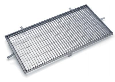 China Sidewalks Steel Grating Drain Cover Rectangle / Square Mesh High Bearing for sale