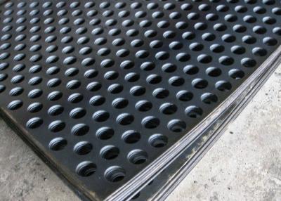 China 2mm Thick Perforated Steel Mesh , 41 % Open Rating Black Perforated Iron Sheet for sale