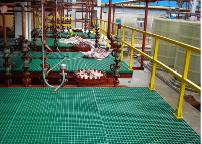 China Reja plástica resistente del piso de FRP para la superficie lisa de la plataforma de trabajo en venta