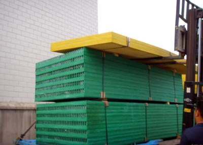 China Green Plastic Grate Covers , 1220 X 3660 Fibreglass Reinforced Plastic Grating for sale