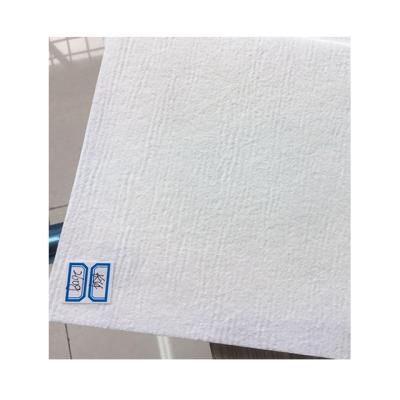 China Soft Hard Stiff Feeling White Nonwoven Polyester Geotextiles Polyester Felt Fabric for sale