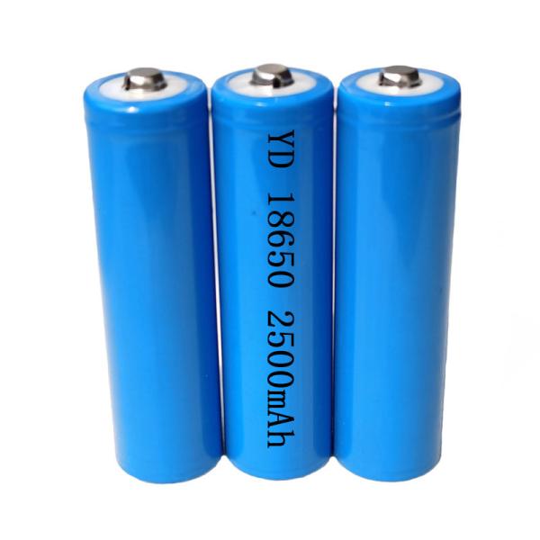 Quality 3.7V 2500mAh 18650 Rechargeable Li Ion Battery for sale