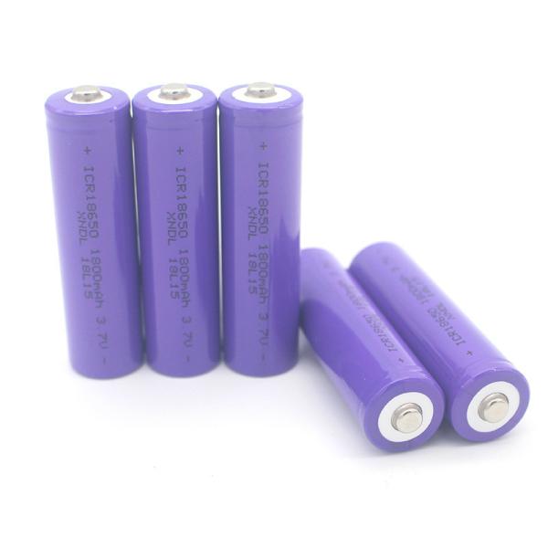 Quality 3.7V 1800mAh 6.66Wh 18650 Rechargeable Li Ion Battery for sale