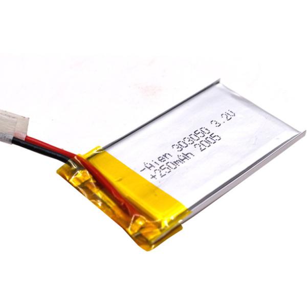 Quality High Temperature 3.2V 250mAh LiFePO4 Battery Pack for sale