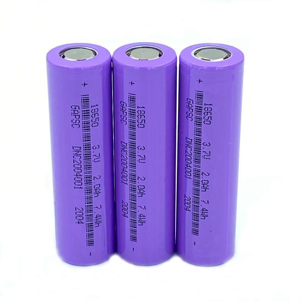 Quality ROSH 3.7V 2000mAh 18650 Lithium Ion Battery for sale