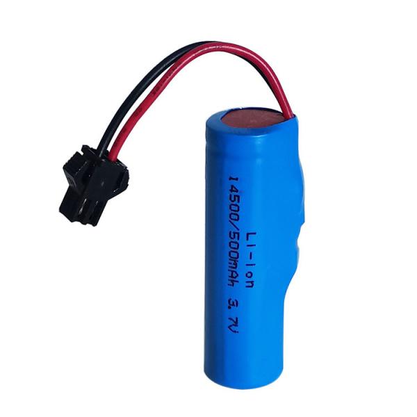 Quality Rechargeable 3.7V 500mAh 14500 Battery Pack for sale