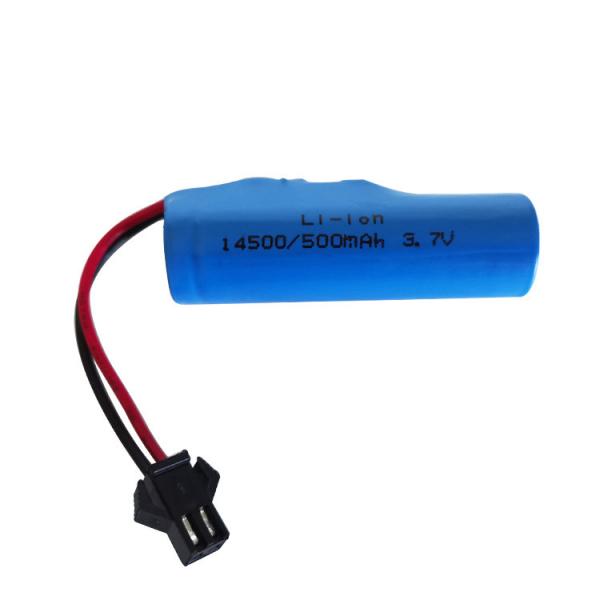 Quality Rechargeable 3.7V 500mAh 14500 Battery Pack for sale