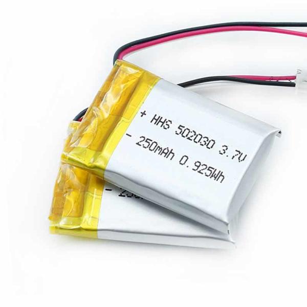 Quality PL502030 3.7V 250mAh Lithium Ion Battery Pack 1C Discharge for sale