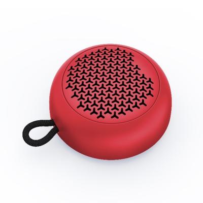 China 5W Mini draagbare Bluetooth-luidspreker Round-Vormabs Kunststof met Haak Te koop