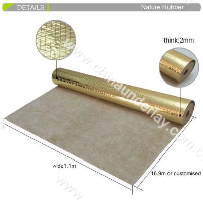 China Silver Silent Flooring Rubber Underlayment Excellent Moisture Resistant Te koop