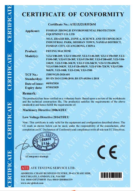 CE - Foshan Zhongji Environmental Protection Equipment Co., Ltd.