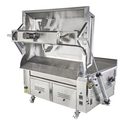 China Small Size Automatic Frying Machine Discharging For Food Used for sale