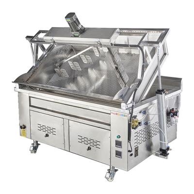 China 125kw Automatic Frying Machine 300L Gas Fryer Machine Stainless Steel for sale