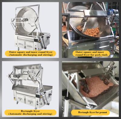 China Máquina de freír de alimentos Máquina de freír industrial automática de acero inoxidable en venta