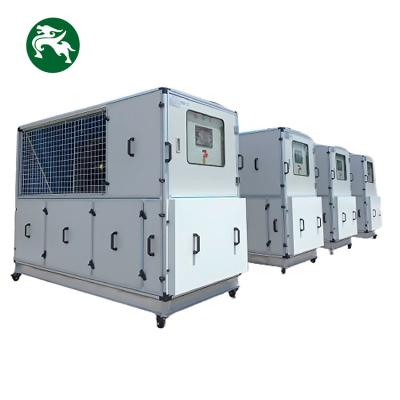 China Subterráneos 15HP Convenientemente Unidad de manipulación de aire móvil con ruedas Adecuado HVAC refrigerado con agua en venta