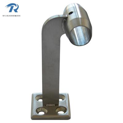China stainless steel handrail fitting rail to wall connector HFRS003, finishing satin mirror for sale