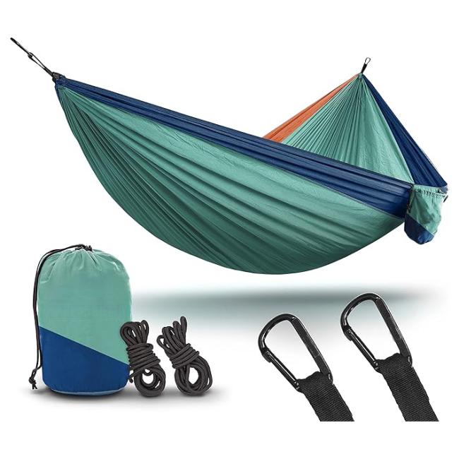 Custom Logo Outdoor Indoor Portable Folding Camping Hammock for Sports Hiking Nylon Hammocks