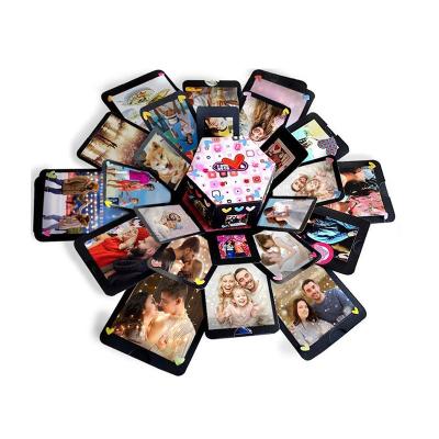 China Valentine's Day Surprise Hexagonal Multilayer Explosion Box for Girlfriend Creative Gifts Handmade DIY Photo Album for sale