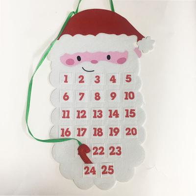 China Creative Custom Non-woven Calendar Pendant Countdown to Christmas Tree Decoration Felt Calendar for sale