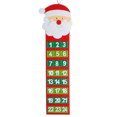 China Cloth Wall Hanging Countdown to Christmas Advent Calendar for Xmas Holiday Decorations for sale