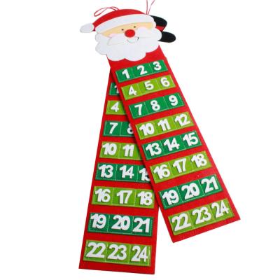China Reusable Countdown to Christmas Advent Calendar Felt Hanging Advent Calendar for Kids Decorations Gifts for sale