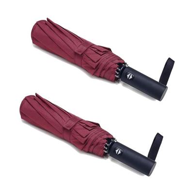 China Red Black Auto Open Umbrella Professional Custom Windproof Automatic Umbrellas for Men Women Teenage for sale