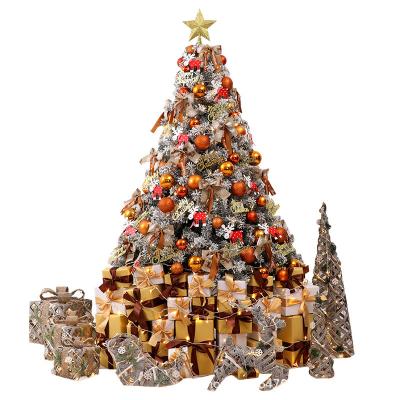 China Party Decoration Artificial PVC Big Christmas Pine Tree with LED Lights Stand for sale