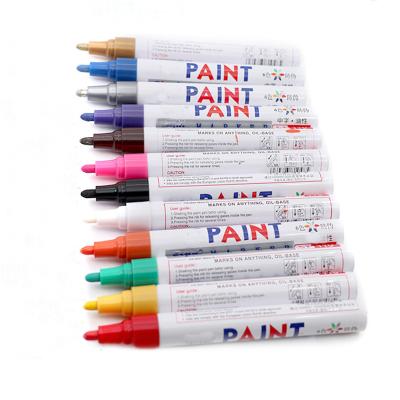 China Vibrant Colors Custom Oil Based Paint Markers Waterproof Permanent Marker Pen Set with Logo for sale