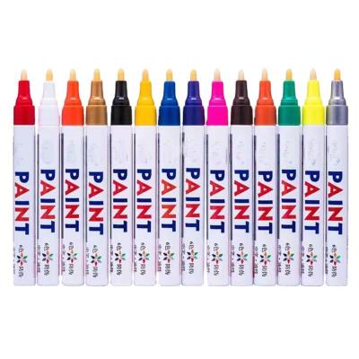 China Blue White Gold Silver Black 2 mm 3 mm Line Thickness Non-toxic Oil Based Custom Paint Markers Pens Set for sale