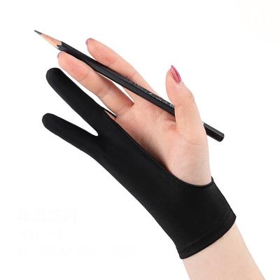 China Reduce Friction Design Custom Durable Two Finger Digital Drawing Glove Work for Both Hands for sale