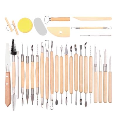 China Professional 35 Piece Pottery  Sculpting Clay  Tool Sets for sale