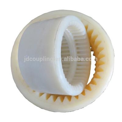 China Nylon Gear Flexible Coupling Parts Inner Ring White Color Customized   Nylon sleeve inner gear ring for sale