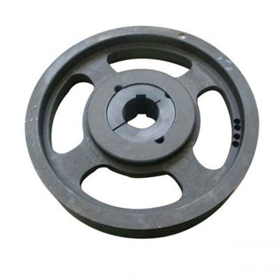 China OEM Taper Lock V Belt Pulley Grey Iron Casting Black Color for sale